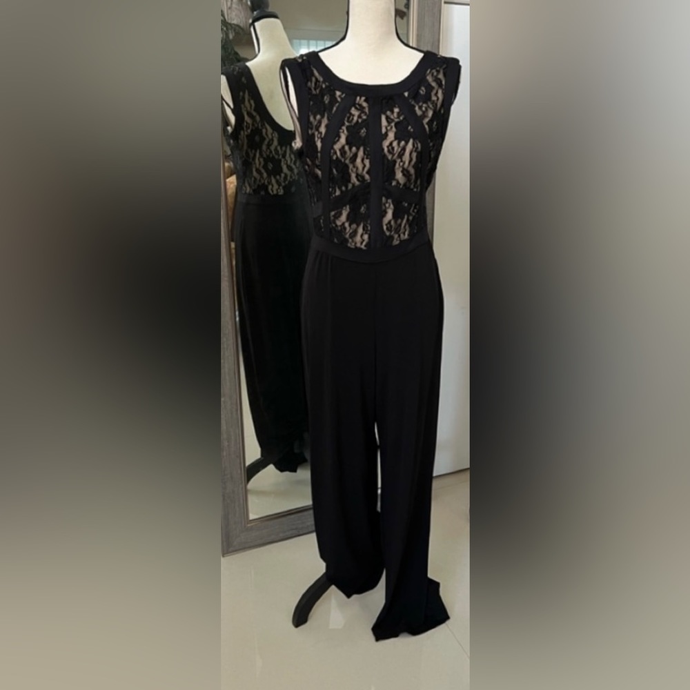 Beige by ECI Lace Jumpsuit